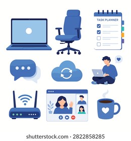 Modern business productivity tools displayed on a tablet and smartphone screen with a task planner and productivity icons