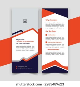 modern business rack card or dl flyer templates design