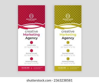  modern business rack card or dl flyer design template