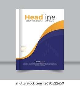 Modelo de Capa de Relatório Comercial Moderno ou Capa de Livro vetor pronto para impressão
