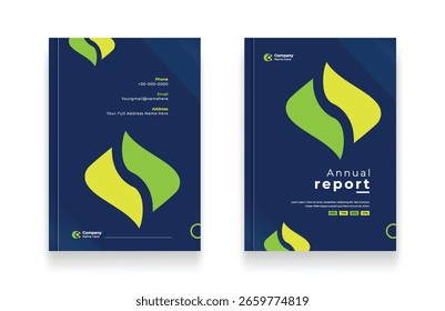 Modern Business Report with Triangular Abstract Elements