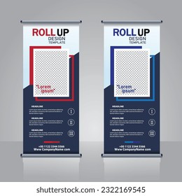 Modern business roll up banner design