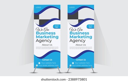 Modern business rollup banner design template 