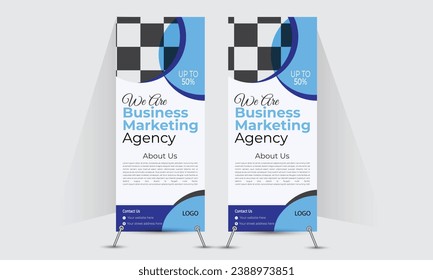 Modern business rollup banner design template 