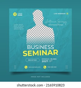 Modern Business Seminar Flyer or Social Media Banner