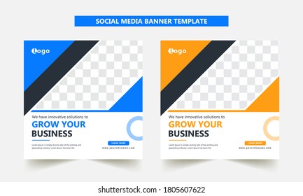 modern business social media banner design template 