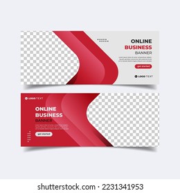 Modern business. social media banner template