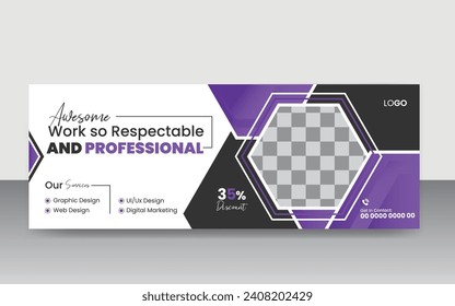 Modern Business social media cover creative corporate web banner design template