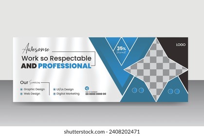 Modern Business social media cover creative corporate web banner design template