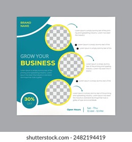 modern business social media post design template.