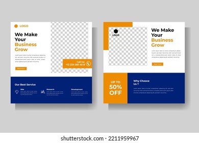 Modern business social media vector template