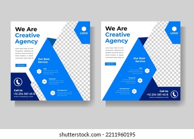 Modern business social media vector template