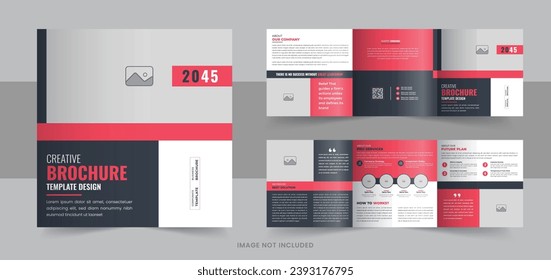 Modern business square trifold brochure template design, flyer, poster template design, Creative square trifold brochure design template. Creative business square trifold brochure template