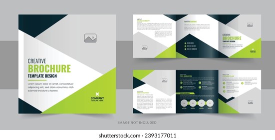 Modern business square trifold brochure template design, flyer, poster template design, Creative square trifold brochure design template. corporate square trifold brochure design