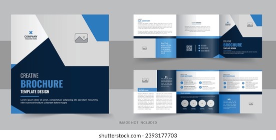 Modern business square trifold brochure template design, flyer, poster template design, Creative square trifold brochure design