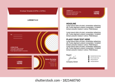 Modern Business Stationery Template Design Vector Eps 10 Letterhead , Business Cards, Envelope Design 