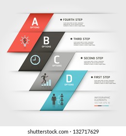 Modern business steb origami style options banner. Vector illustration. can be used for workflow layout, diagram, number options, step up options, web template, infographics.