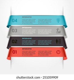 Modern business steb origami style options banner. Template for diagram, graph, presentation and chart. Business concept with 4 steps options, steps or processes. Abstract background