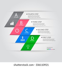 Modern business steb origami style options banner. Vector illustration. can be used for workflow layout, diagram, number options, step up options, web template, infographics.