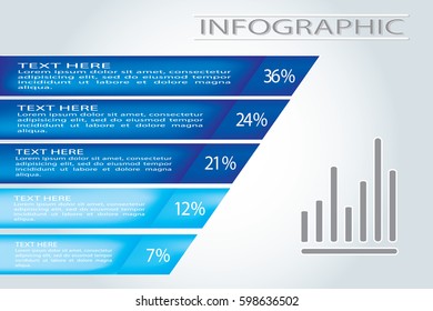 Modern business steb origami style options banner. Vector infographics illustration.