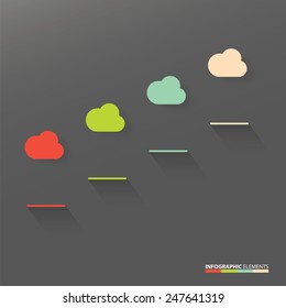 Modern business step by step options infographics. Template for diagram, graph, presentation and chart. Business concept with options, parts, steps or processes.