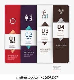 Modern business step up options template. Vector illustration. can be used for workflow layout, diagram, number options, web design, infographics.