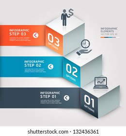 Modern Business step options. Vector illustration. can be used for workflow layout, diagram, number options, step up options, web design, infographics, banner.