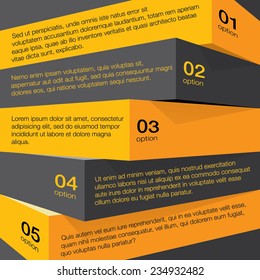 Modern Business step options. Vector illustration. ?an be used for workflow layout, diagram, number options, step up options, web design, infographics, banner.