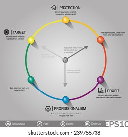 Modern Business step options. Vector illustration. can be used for workflow layout, diagram, number options, step up options, web design, infographics, banner.