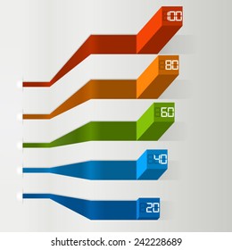 Modern Business step options. Vector illustration.