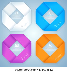 Modern business step origami style options banner. Vector illustration. Eps 10