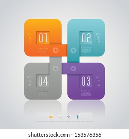 Modern business step origami style options banner. Vector illustration. can be used for workflow layout, diagram, number options, step up options, web template, infographics. 