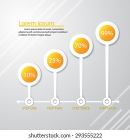 Modern business step origami style options banner. Vector illustration.