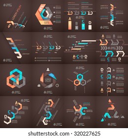 Modern business step origami style options banner, vector illustration