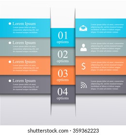 Modern business step origami style options banner. Can be used for workflow layout, diagram, number options, step up options, web design, infographics
