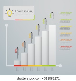Modern business steps charts and graphs.Vector illustration