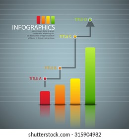 Modern business steps charts and graphs.Vector illustration