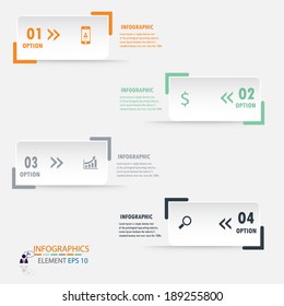 Modern business steps options banner. Vector