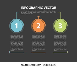 Modern business steps options. Vector graphic design template.