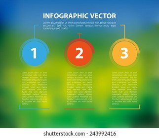 Modern business steps options. Vector graphic design template.