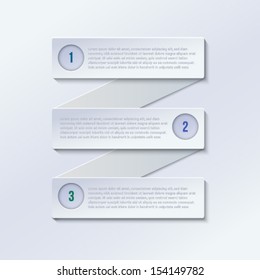 Modern business steps origami style options banner