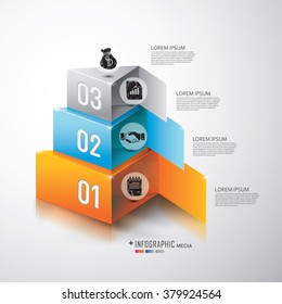 Modern business steps to success charts and graphs options 