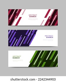 Modern business style banners with geometric shapes