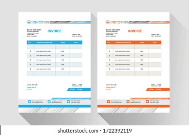 modern business style invoice template | vector illustration.