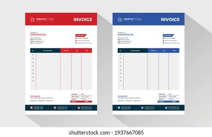 modern business style invoice template | vector illustration.