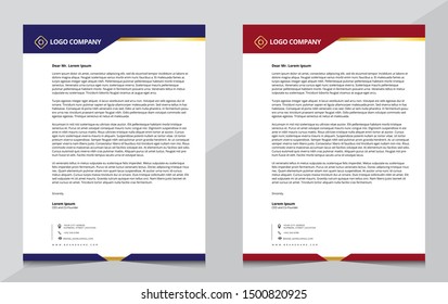 Modern business style letter head templates for your project design, Vector illustration.