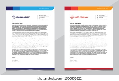Modern business style letter head templates for your project design, Vector illustration.