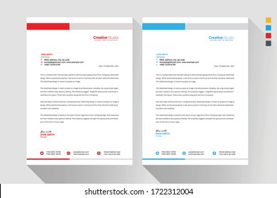 Modern Business style letter head templates design, Vector illustration.