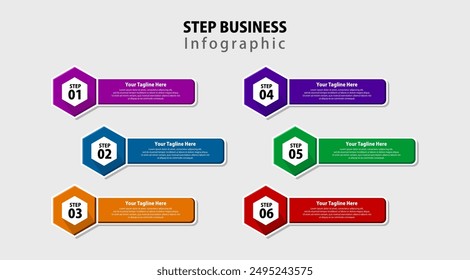 Modern business style options banner. Can be used for workflow layout, diagram, number options, step up options, web design. Presentation business infographic template colorful design