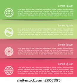 Modern business style options banner. Vector illustration. Can be used for workflow layout, diagram, number options, step up options, web design, infographics.